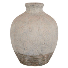 Fernandina Brown/White Oversized Rustic Vase - Ornate Home