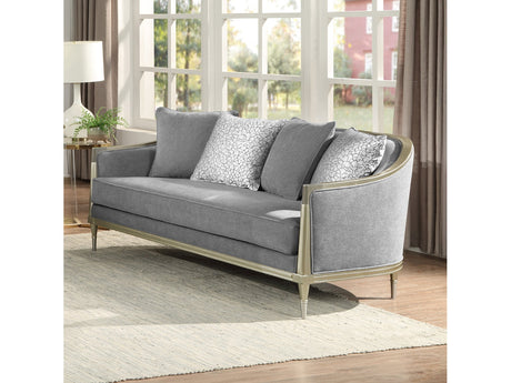 Fernando Gray/Champagne Loveseat - Ornate Home