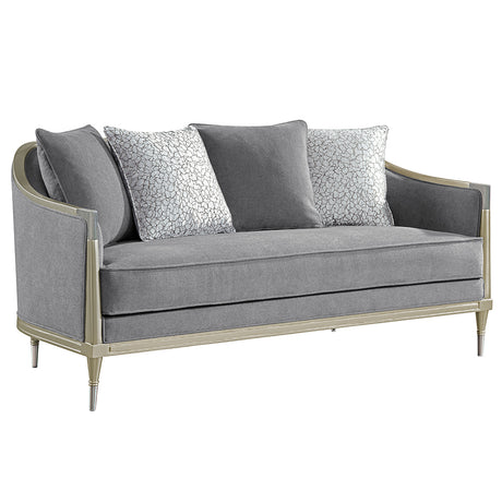 Fernando Gray/Champagne Loveseat - Ornate Home