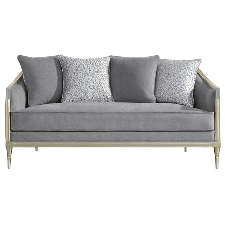 Fernando Gray/Champagne Loveseat - Ornate Home