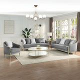 Fernando Gray/Champagne Loveseat - Ornate Home