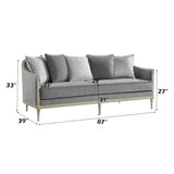 Fernando Gray/Champagne Sofa RAF - Ornate Home