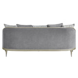 Fernando Gray/Champagne Sofa w/ 5 Pillows - Ornate Home