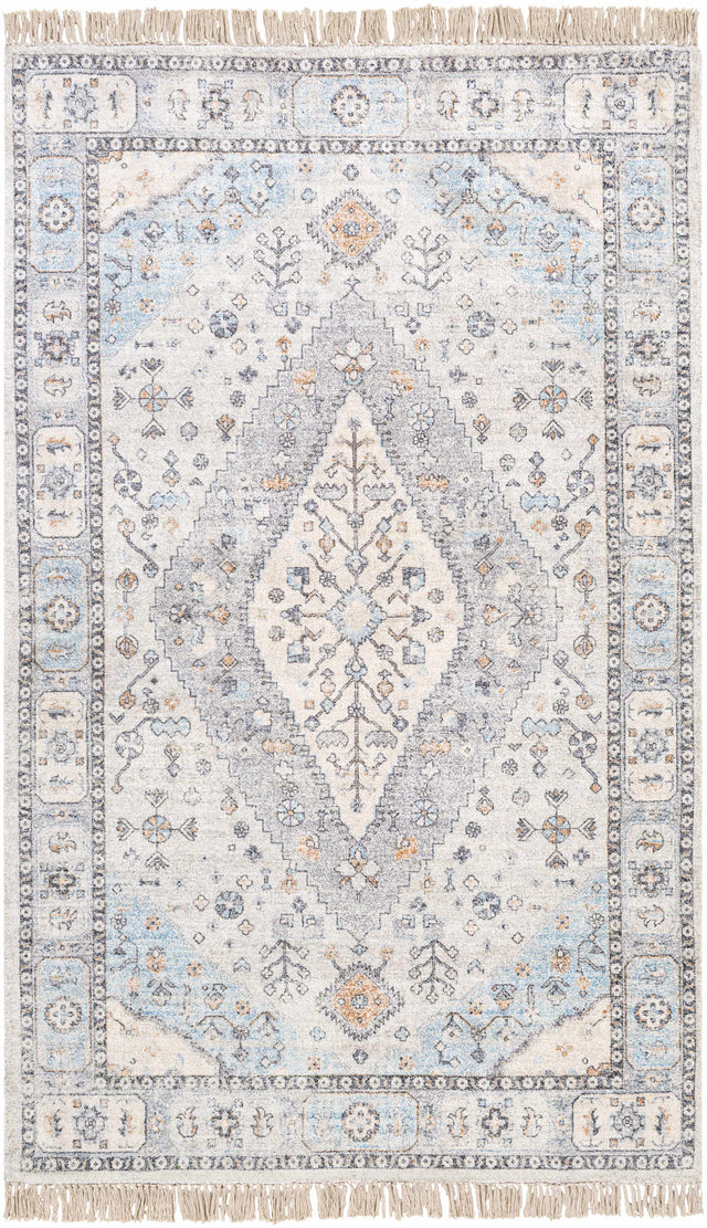 Fernhurst Distressed Beige Viscose&Cotton Rug - Clearance - Ornate Home