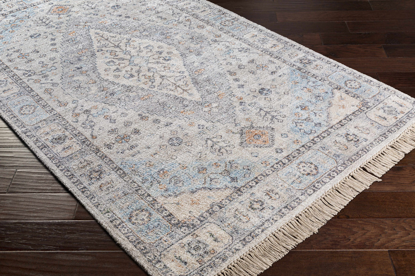 Fernhurst Distressed Beige Viscose&Cotton Rug - Clearance - Ornate Home