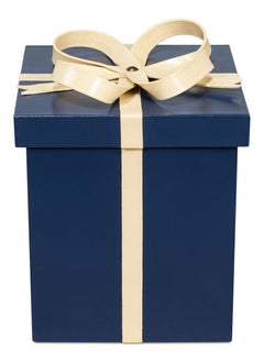 Ferrell Blue Leather Holiday Boxes (Set of 3) - Ornate Home