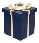 Ferrell Blue Leather Holiday Boxes (Set of 3) - Ornate Home
