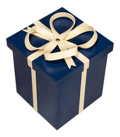 Ferrell Blue Leather Holiday Boxes (Set of 3) - Ornate Home