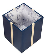 Ferrell Blue Leather Holiday Boxes (Set of 3) - Ornate Home