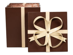 Ferrell Brown Leather Holiday Boxes (Set of 3) - Ornate Home