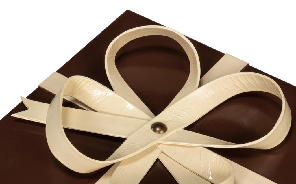 Ferrell Brown Leather Holiday Boxes (Set of 3) - Ornate Home