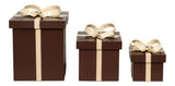 Ferrell Brown Leather Holiday Boxes (Set of 3) - Ornate Home