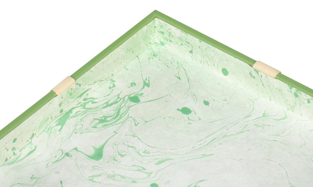 Ferrell Green Leather Holiday Boxes (Set of 3) - Ornate Home