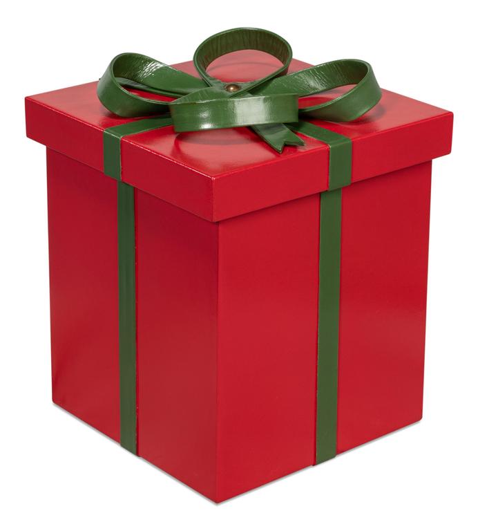 Ferrell Red Leather Holiday Boxes (Set of 3) - Ornate Home