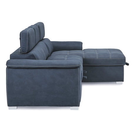 Ferriday Blue 2-Piece Right Chaise Sectional - Ornate Home