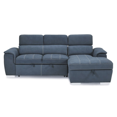 Ferriday Blue 2-Piece Right Chaise Sectional - Ornate Home