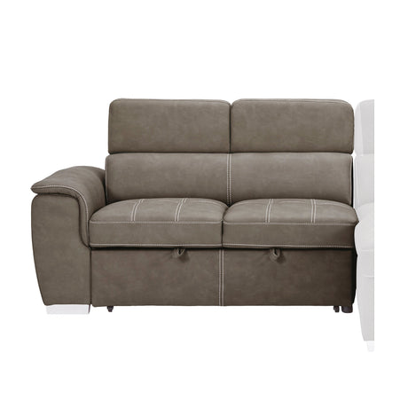 Ferriday Taupe 2-Piece Right Chaise Sectional - Ornate Home
