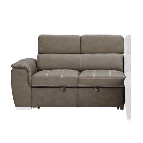 Ferriday Taupe 2-Piece Right Chaise Sectional - Ornate Home