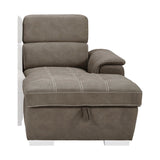 Ferriday Taupe 2-Piece Right Chaise Sectional - Ornate Home