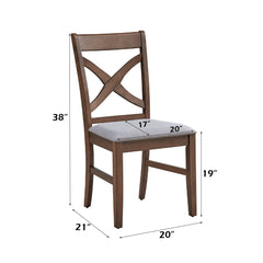 Ferris Brown Side Chair (Set of 2) - Ornate Home