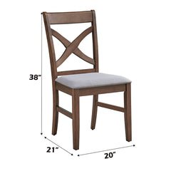 Ferris Brown Side Chair (Set of 2) - Ornate Home