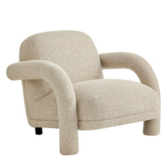 Ferris Linen Textured Woven Fabric Lounge Chair - Ornate Home