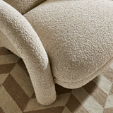 Ferris Linen Textured Woven Fabric Lounge Chair - Ornate Home