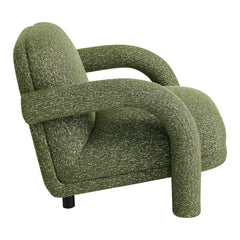 Ferris Olive Textured Woven Fabric Lounge Chair - Ornate Home