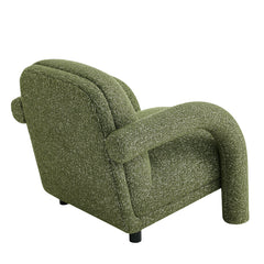 Ferris Olive Textured Woven Fabric Lounge Chair - Ornate Home