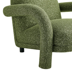 Ferris Olive Textured Woven Fabric Lounge Chair - Ornate Home