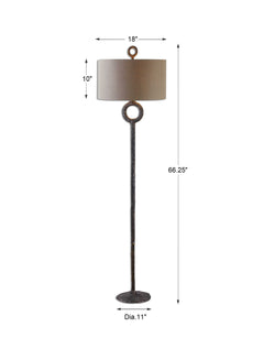 Ferro Bronze/Brown Cast Iron Floor Lamp - Ornate Home