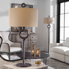 Ferro Bronze/Brown Cast Iron Table Lamp - Ornate Home