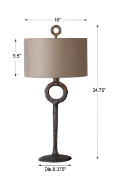 Ferro Bronze/Brown Cast Iron Table Lamp - Ornate Home