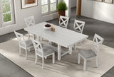 Ferrone Rustic White Oak 7 Piece Dining Set - Ornate Home