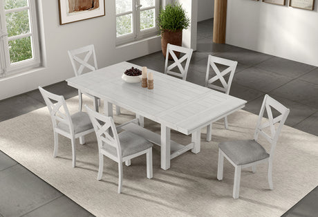 Ferrone Rustic White Oak Dining Table - Ornate Home