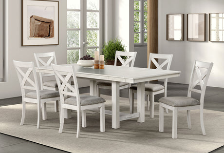 Ferrone Rustic White Oak Dining Table - Ornate Home