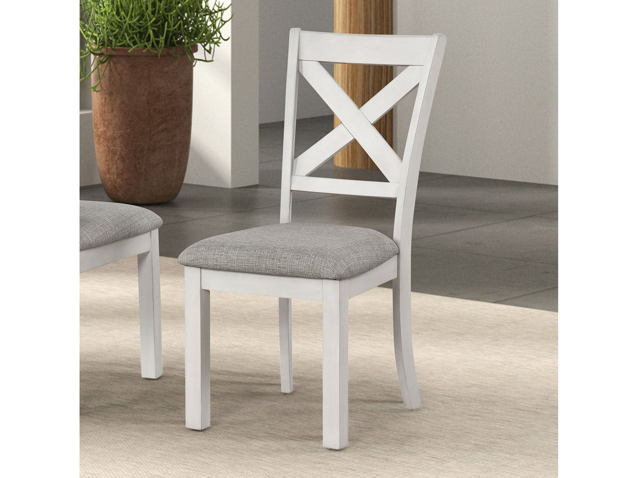 Ferrone Rustic White Oak Side Chair (Set of 2) - Ornate Home