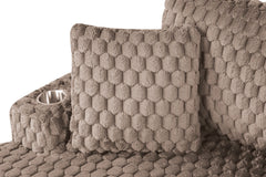 Ferryhill Light Brown 2-Arm Chaise - Ornate Home