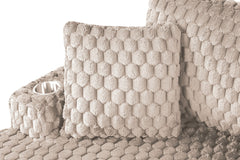 Ferryhill Taupe 2-Arm Chaise - Ornate Home
