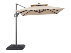 Fida Beige Square Umbrella (Base) - Ornate Home