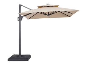 Fida Beige Square Umbrella (Base) - Ornate Home