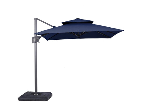 Fida Blue Square Umbrella - Ornate Home