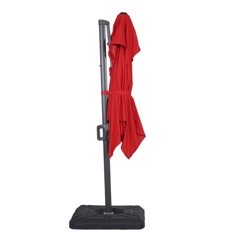 Fida Red Square Umbrella (Base Included) - Ornate Home