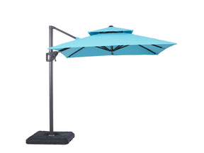Fida Teal Square Umbrella (Base) - Ornate Home