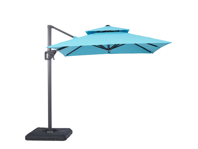 Fida Teal Square Umbrella - Ornate Home