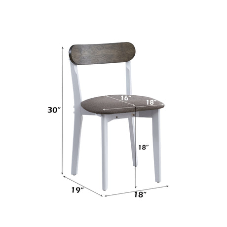 Fidelity White & Gray 5Pc Pack Dining Set - Ornate Home