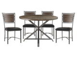 Fideo Burnished 5-piece Dinig Table Set - Ornate Home