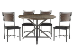 Fideo Burnished 5-piece Dinig Table Set - Ornate Home