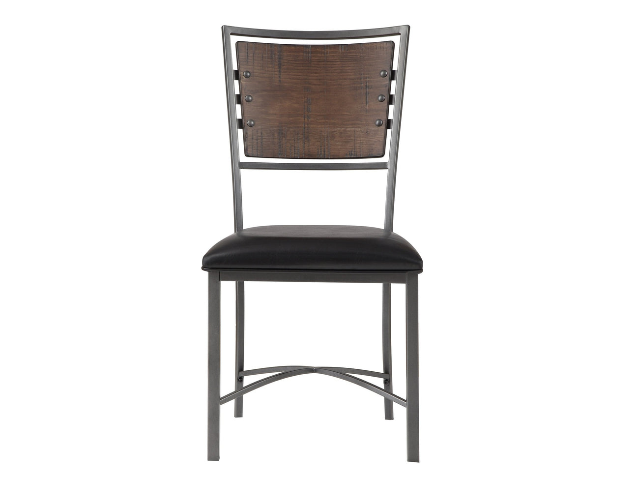 Fideo Burnished Brown/Gray Metal Side Chair (Set of 2) - Ornate Home