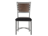 Fideo Burnished Brown/Gray Metal Side Chair (Set of 2) - Ornate Home